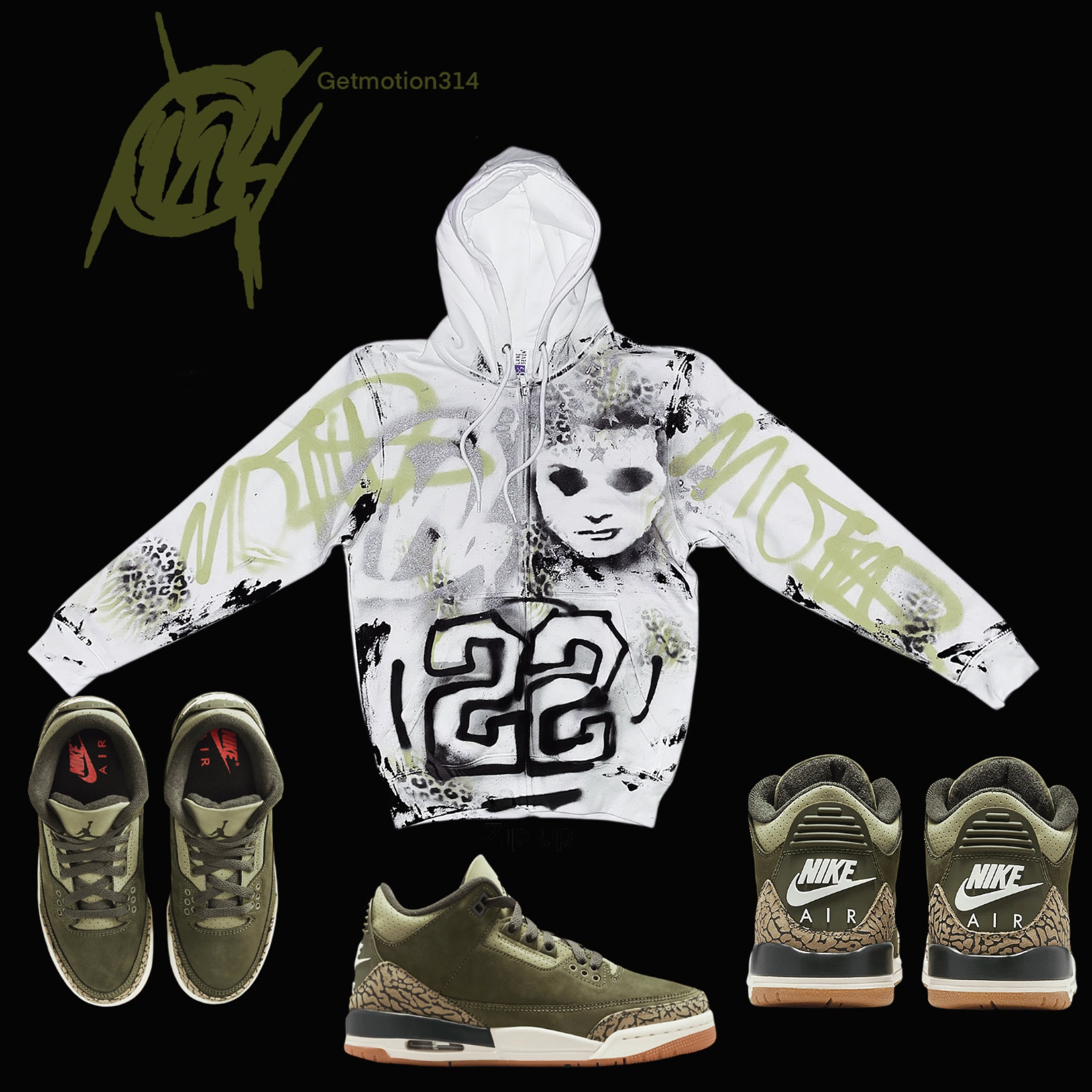 Family affairs graffiti zip up